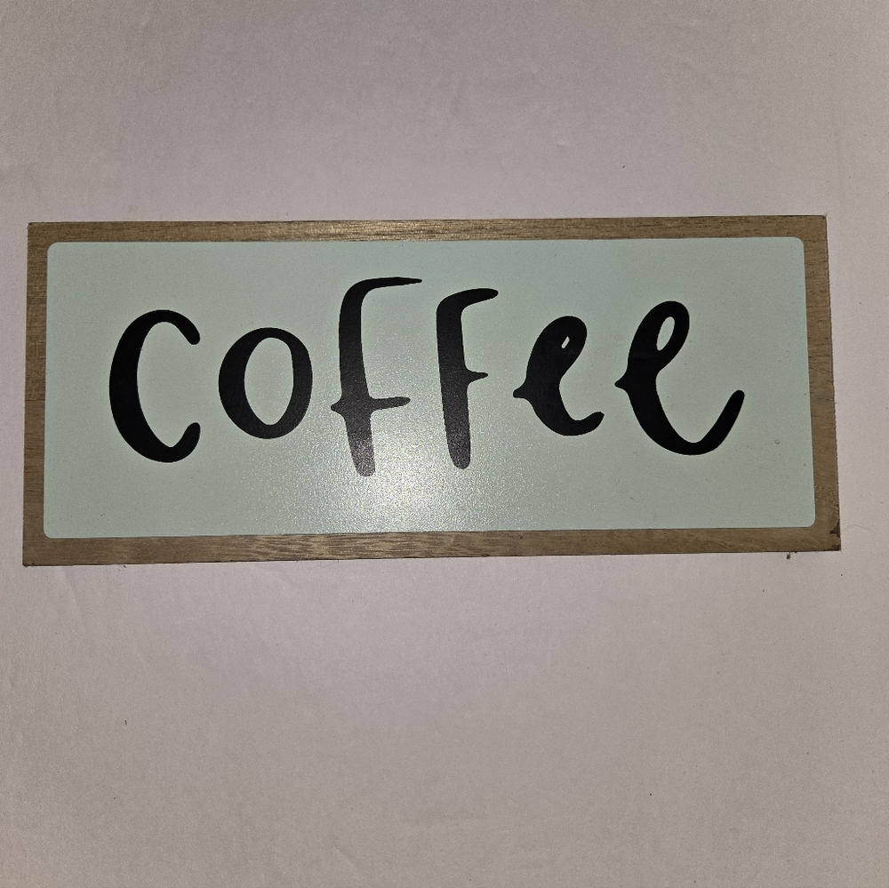 Rustic Black and Cream Coffee Sign